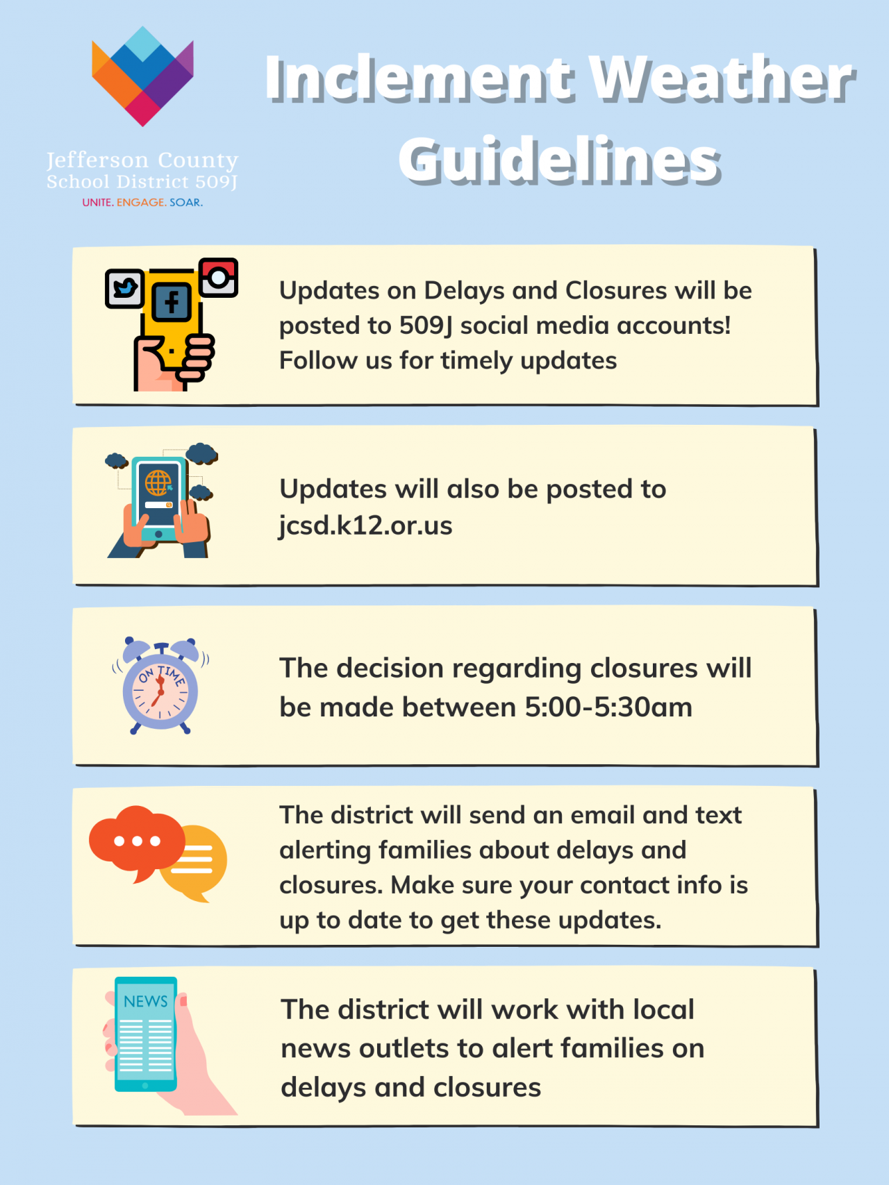 Inclement Weather Procedures Jefferson County School District 509J