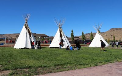 Building Traditions: Warm Springs K-8 students learn teepee making